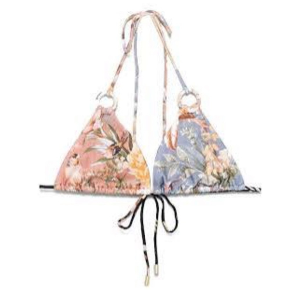 ZIMMERMANN Tallow Spliced Ring Bikini Top Size AU/3 US/10 NWT